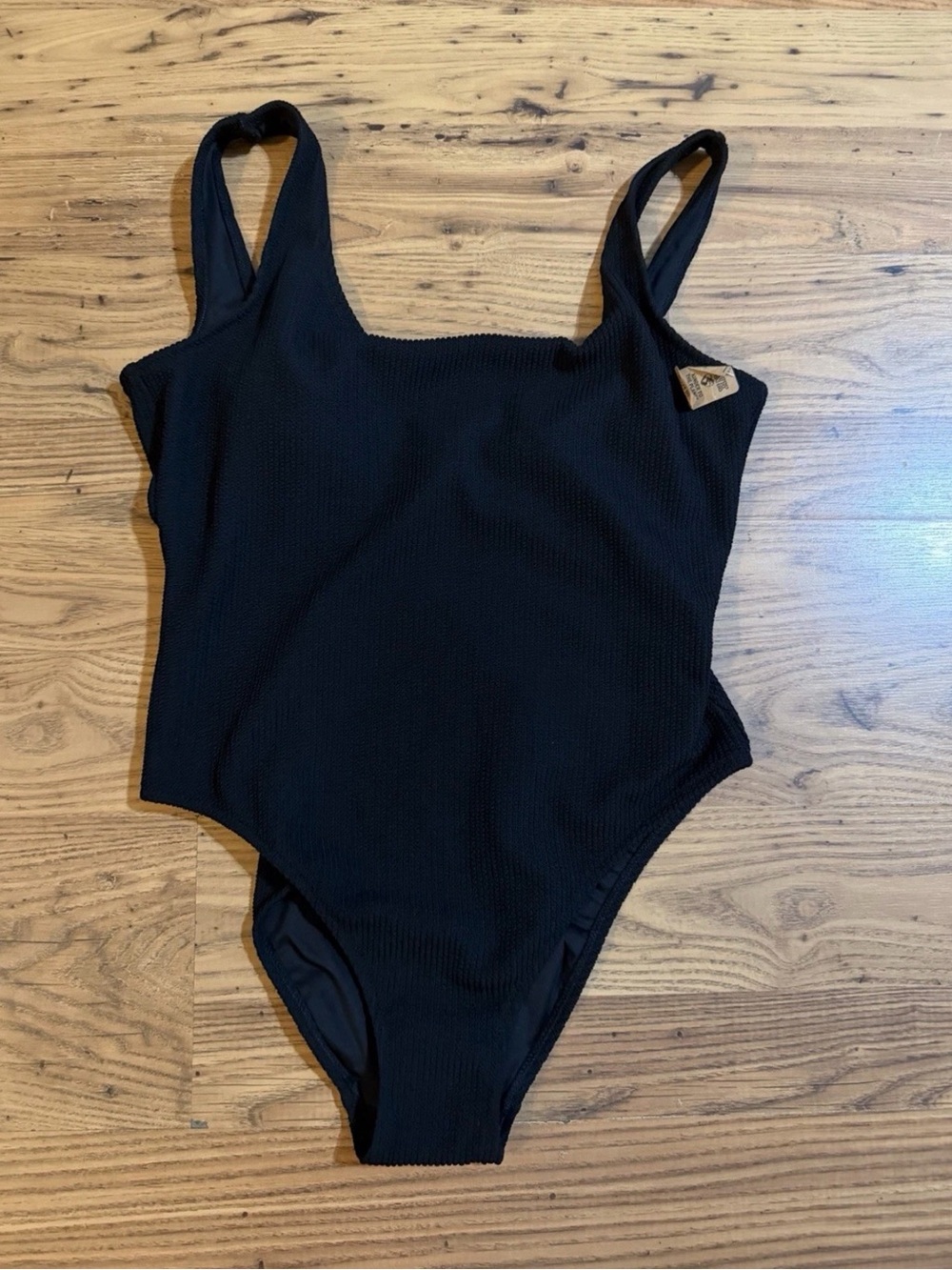 PINK Victoria's Secret Black Ribbed One Piece Swimsuit NWT Size XL